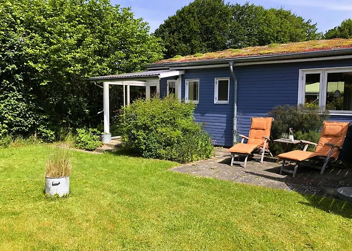 Vakantiehuis Blaue Pause - Hygge-Haeuschen Mit Garten Und Kamin Langballig